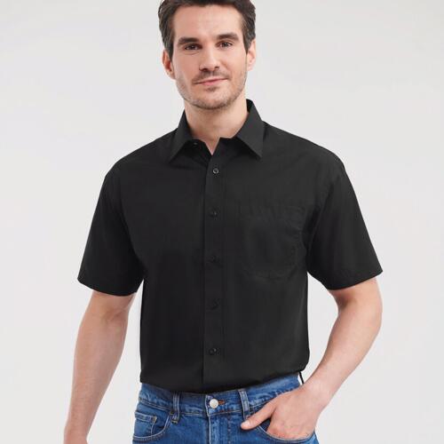 Short sleeve polycotton easycare poplin shirt Thumbnail