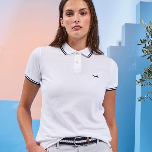 Women's classic fit tipped polo Thumbnail
